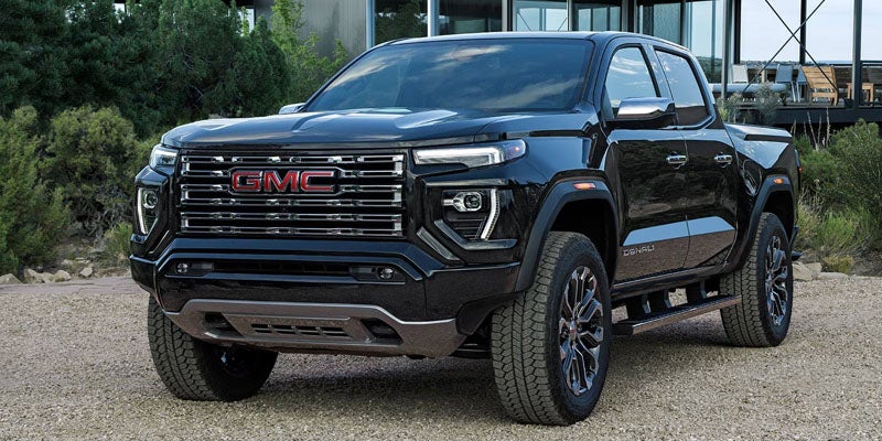 New 2026 GMC Canyon displaying a rugged front grille and modern design