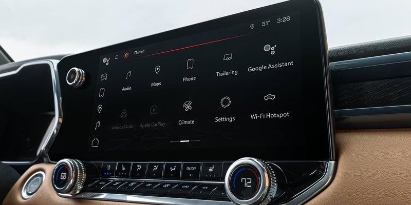 2026 GMC Canyon featuring a large infotainment display and connected technology