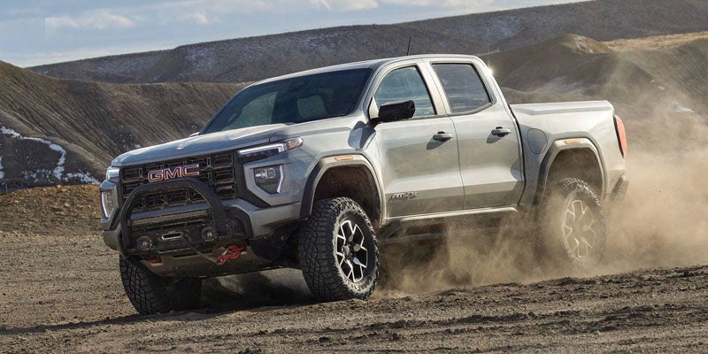 GMC Canyon 2026 demonstrating off-road capability and confident handling